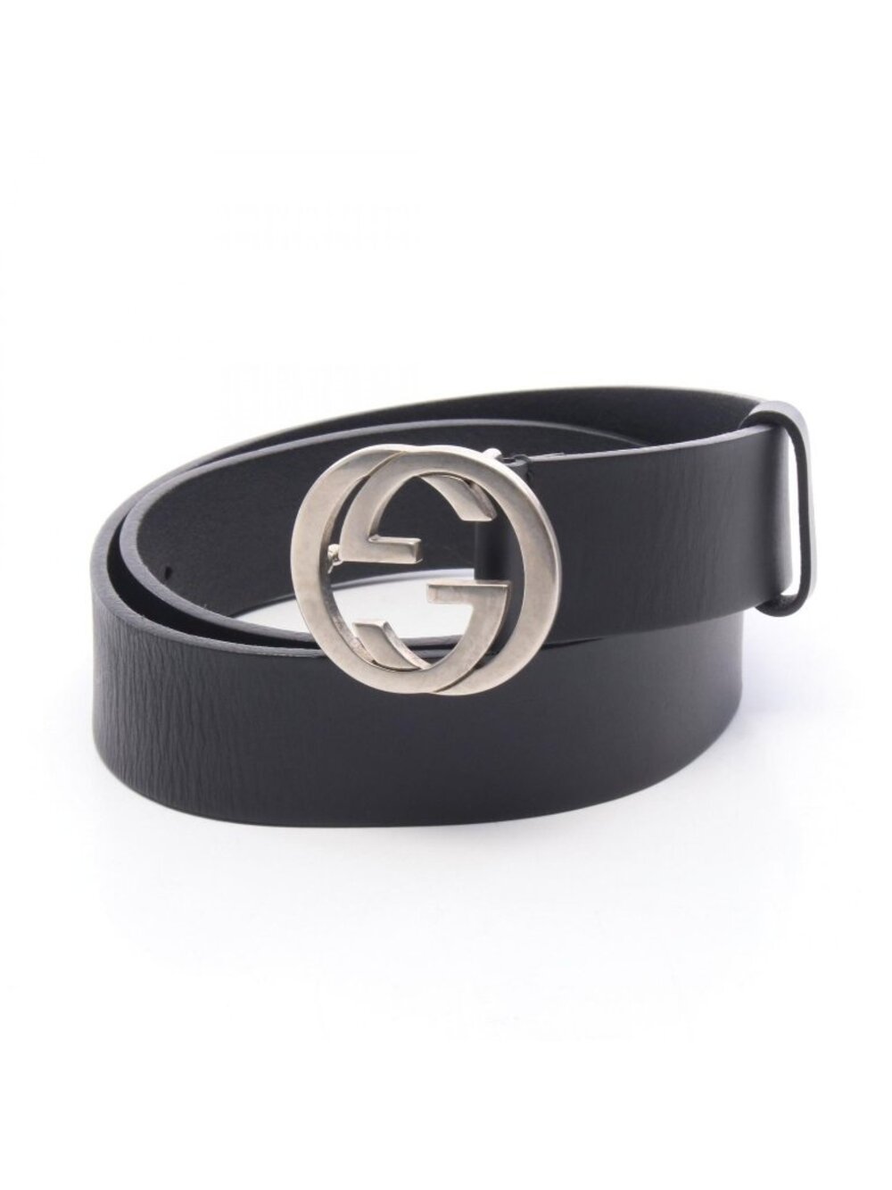 Gucci Belt Interlocking G Black Leather